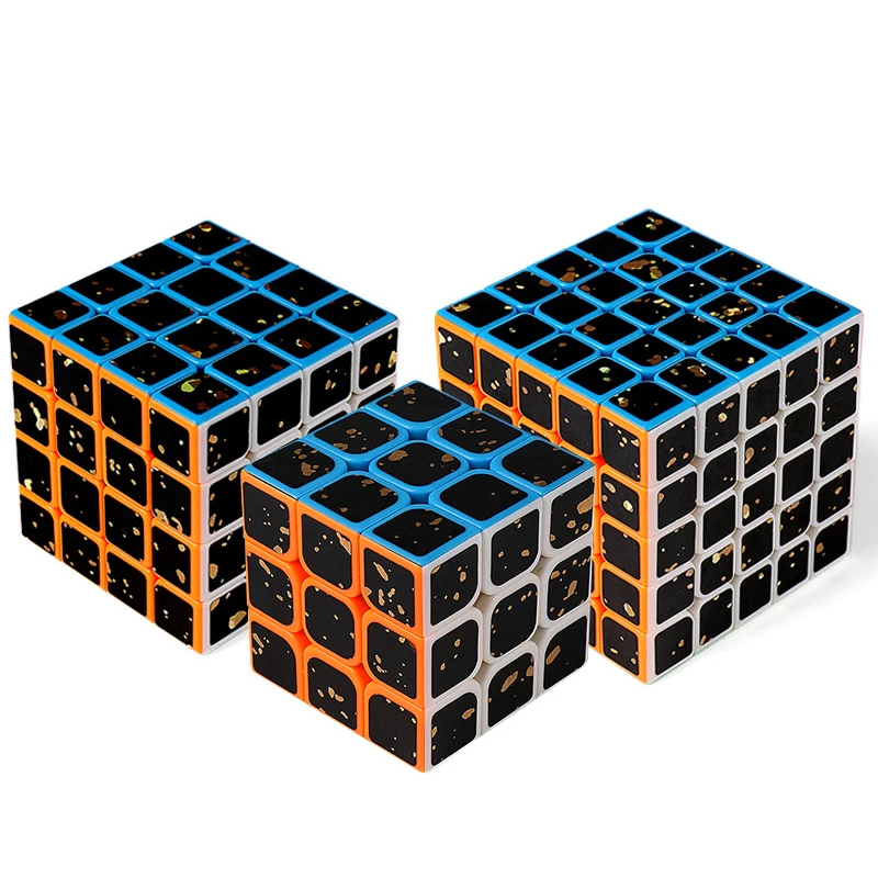 4 шт всплеск золотистый куб 2x 2 набора 3x3 4x4 5x5 магический куб 3x3x3 скоростной куб игровой стикер головоломка детские игрушки для подарочной коробки