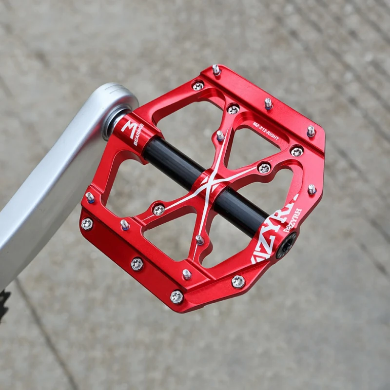 cheap 1 Pair Universal Sealed 3 Bearing Bike Pedals CNC Aluminum Bicycle Flat Pedals For MTB Road Riding BMX Road Bicycle