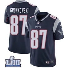 Мужская футболка New England Rob Gronkowski Patriots Super Bowl LIII Bound Navy