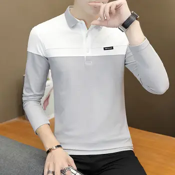 

2020 new men's fashion short sleeve summer loose color contrast stripe leading shirt men's