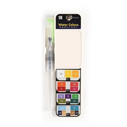 Foldable Fan-Shaped Watercolor Paint Portable Solid Gouache Pigment Professional Painting Supplies for Beginner Artist