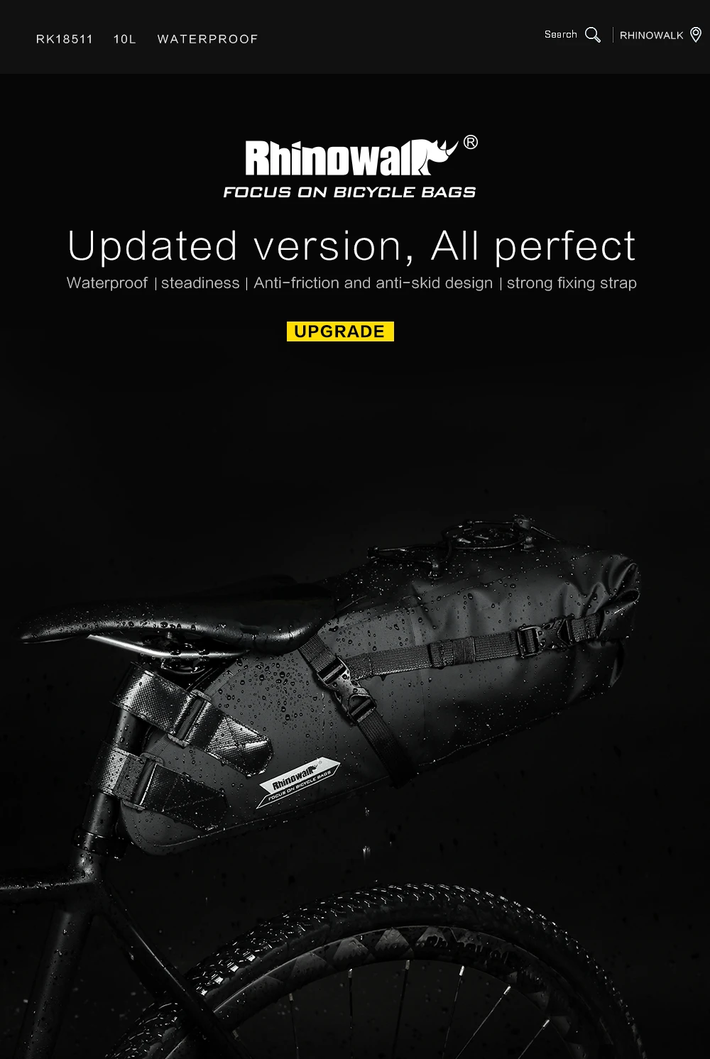 Excellent RHINOWALK 10L 12L Full Waterproof Bicycle Saddle Bag Road Mountain Bike Cycling Rear Rack Bag Luggage Pannier Bike Accessories 12 Excellent RHINOWALK 10L 12L Full Waterproof Bicycle Saddle Bag Road Mountain Bike Cycling Rear Rack Bag Luggage Pannier Bike Accessories 12