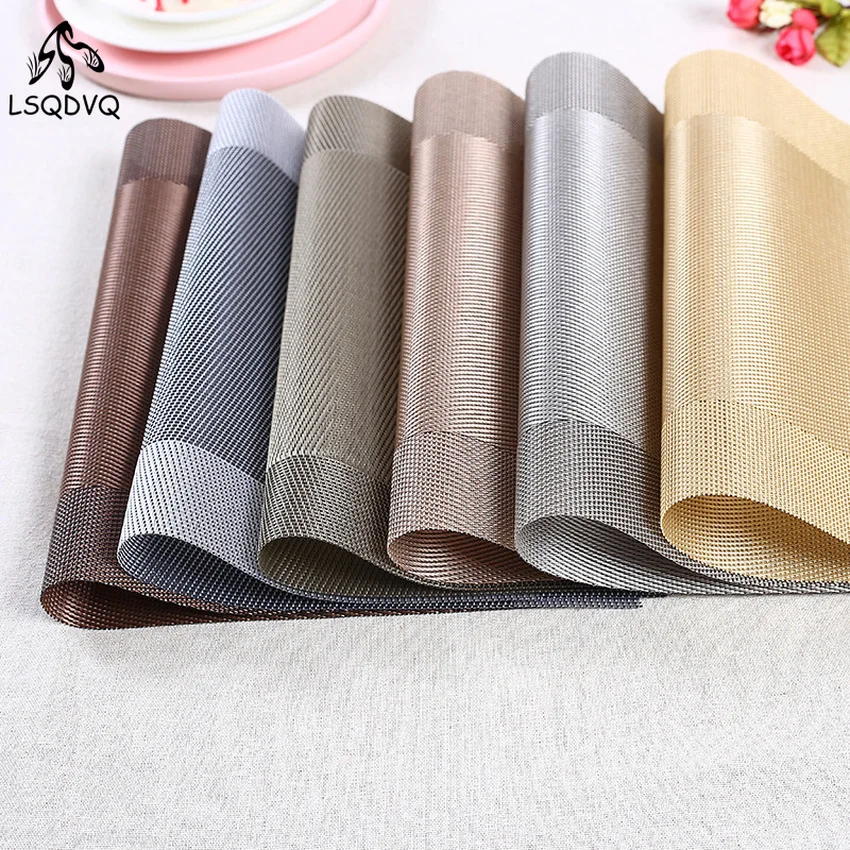 

Simple PVC Placemats Manteles Individuales Table Pad Mats for Dining Table Drink Coasters Washable Place Mats