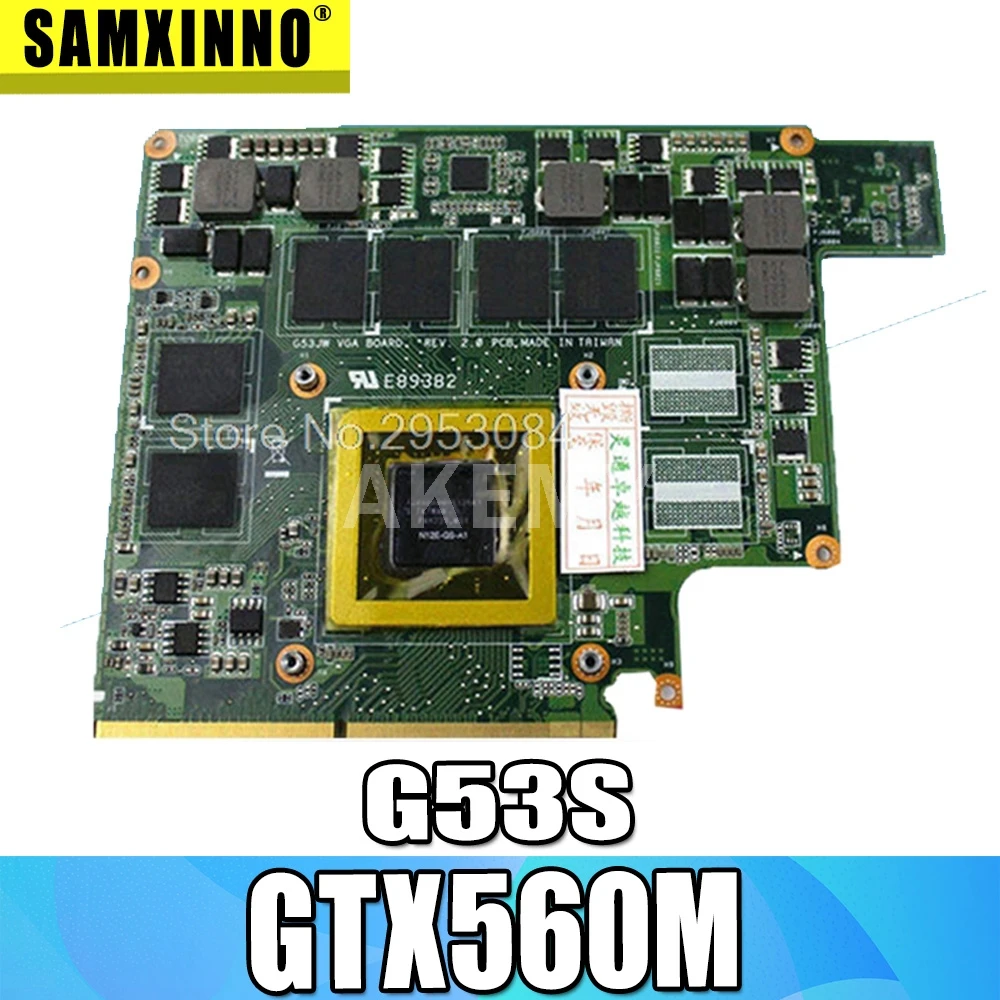 Видеокарта для ноутбука For Asus G53S G73S G53SX G53SW G73SW G73JW GTX560M 2 Гб графическая карта N12E GS