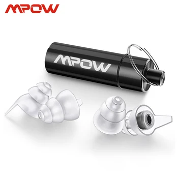 

Mpow HP096 2Pairs High Fidelity Earplugs SNR 28dB/ NRR 24dB Noise Reduction Music Concert Ear Plugs With Carry Case For Festival