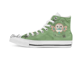 

Rowlet Custom Casual High Top lace-up Canvas shoes sneakers Drop shipping