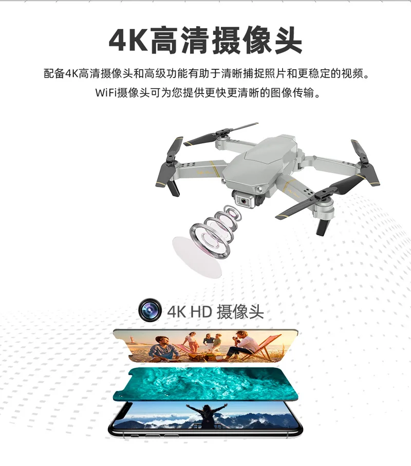 Global Drone Gd89 VS E58 E520 складной Дрон для аэрофотосъемки 4 K Профессиональный самолет высокой четкости