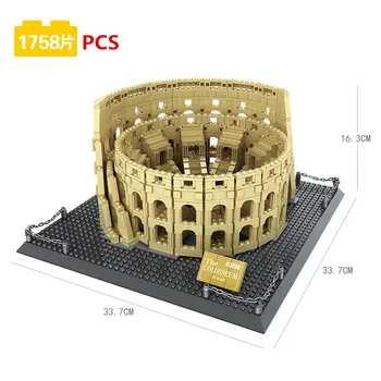 

Wange Architecture Amphitheatrum Flavium Colosseo Building Blocks Bricks Classic Skyline Model Kids Toy Compatible Lglys
