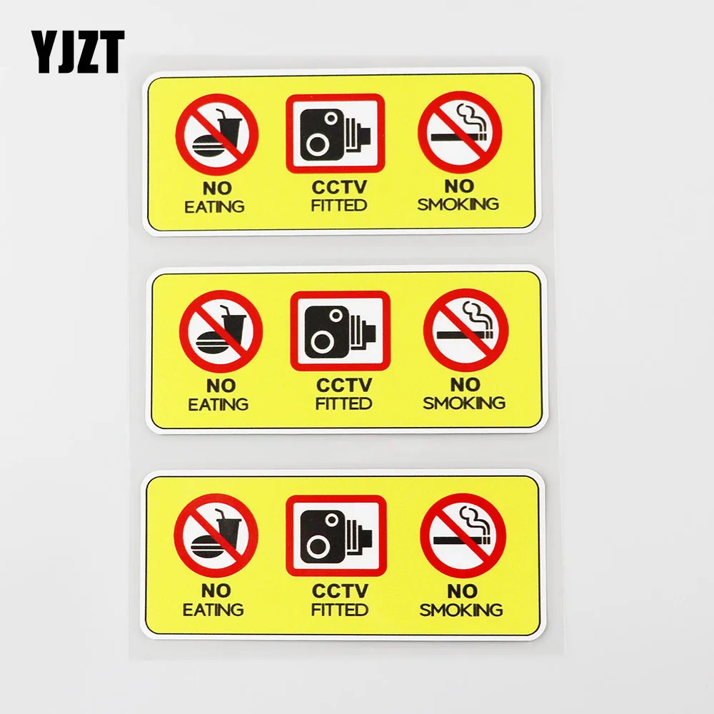 YJZT 12 5 см × 4 8 3 x No употребление алкоголя CCTV установленный такси Наклейка ПВХ