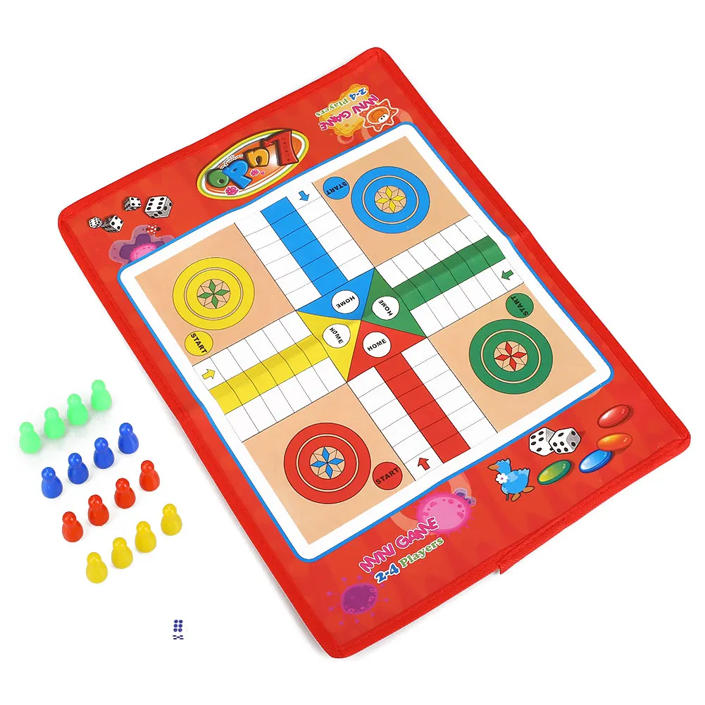 Ludo Шахматы Людо складной Snake Chess детей портативный игра-головоломка дошкольников - Цвет: Ludo