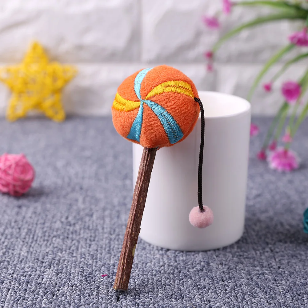 Funny Pet Cat Toys Plush Mint Kitten Teaser Playing Wand Stick Interactive Toys for Household Animals Cats Entertainment