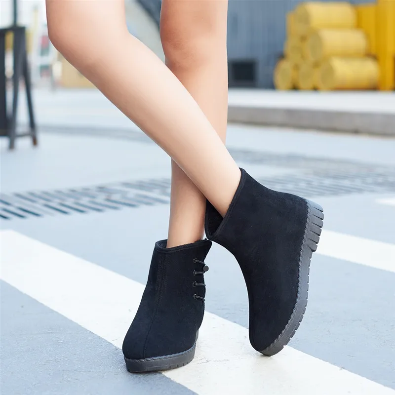 Skup Nowe zimowe buty damskie antypoślizgowy spód buty damskie zimowe ciepłe botki dół buty trzymające ciepło botki Botas Mujer