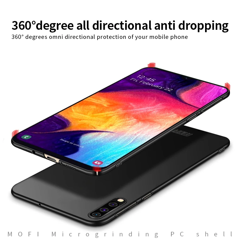 Оригинальный классический матовый чехол MOFi для Samsung A50 жесткий защитный задней