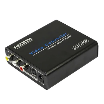 

FULL-Rca Av to Hdmi 4K Converter Scaler Av/Sv Input to Hdmi Output Analog to Digital Adapter Eu Plug