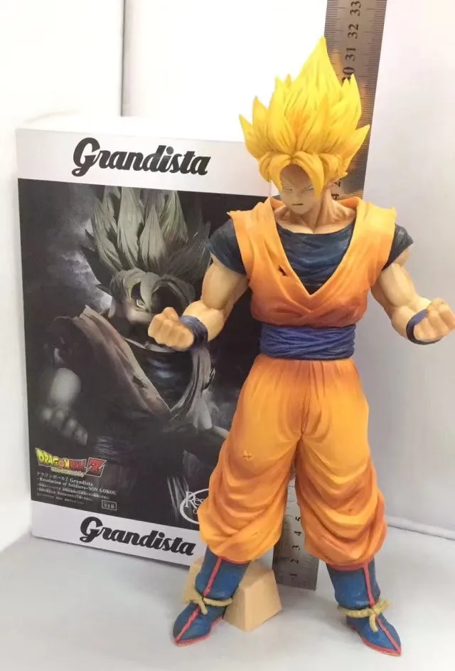 Аниме модель Dragon Ball Ros Супер Saiyan люди воин самочувствие Эволюция Sun Wukong в коробке гаражный комплект