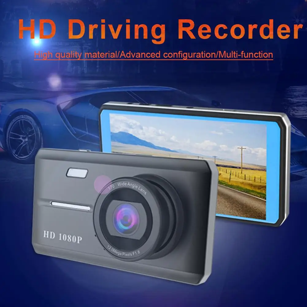 Универсальный Автомобильный видеорегистратор 4,5 дюйма HD экран Автомобильный видеорегистратор циклическая записывающая камера с