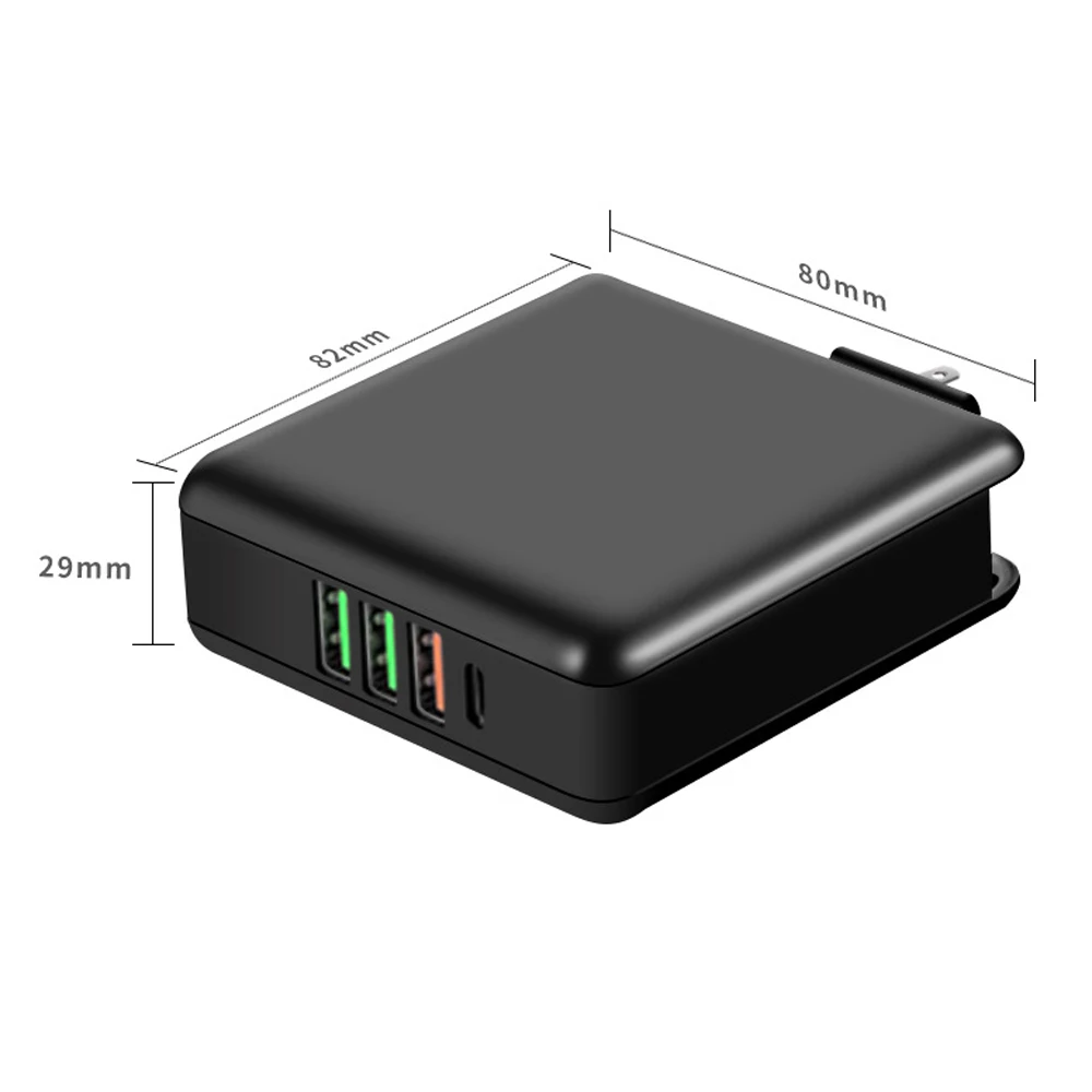 4 порта type-C USB C адаптер питания, быстрое зарядное устройство 3,0 SCP/FCP/AFC для huawei/samsung/Google, type-C 61W для MacBook Pro/iPad/iPhone