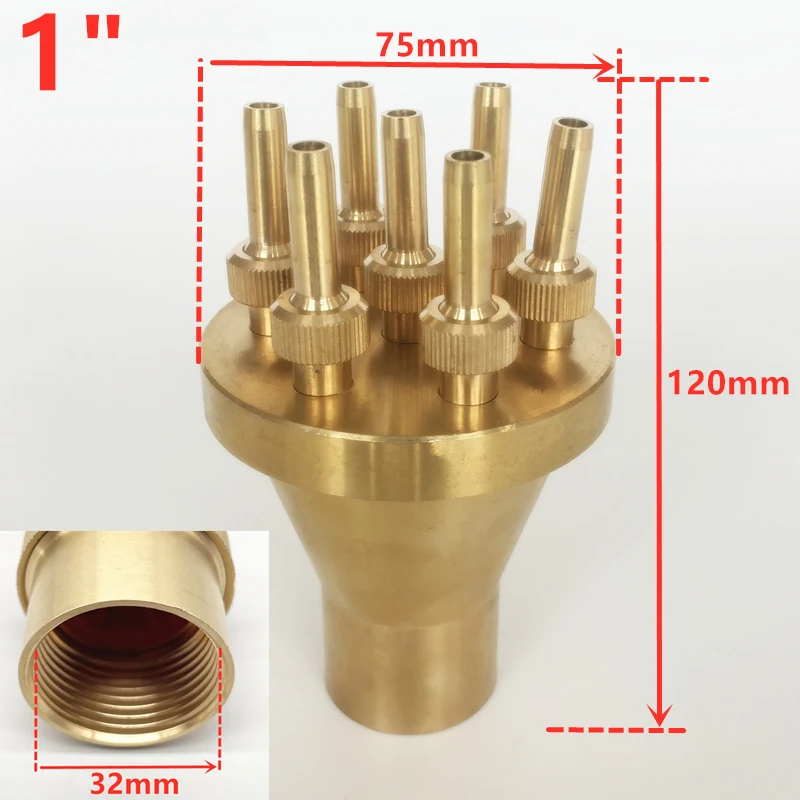 Multi-Size Decorative Water Fountain Nozzle for Outdoor Garden and Pool