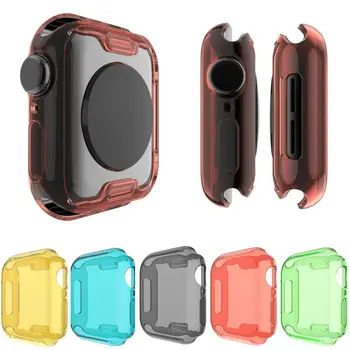

Colorful Screen Protective Cover For Apple Watch 44mm 40mm Case iWatch Series 4 Series 5 Shockproof TPU Case