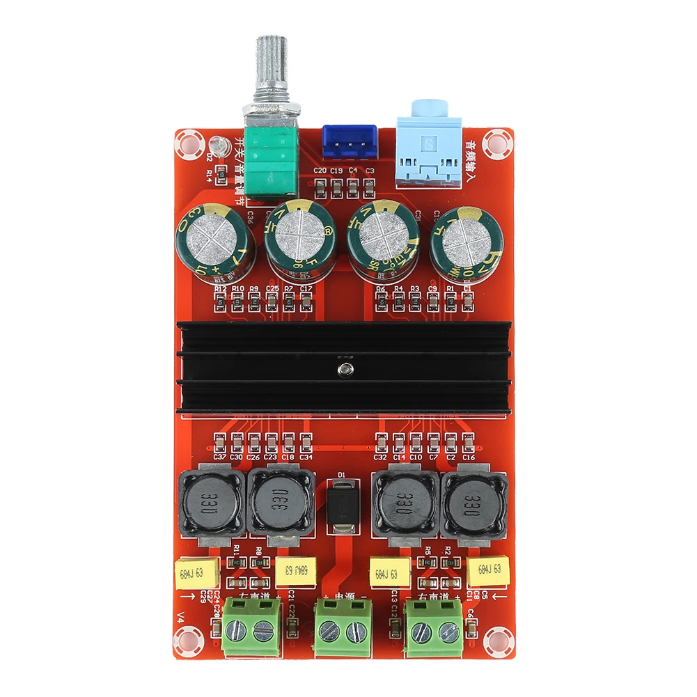 TPA3116 2x100W Dual Channe Bluetooth приемник Цифровой аудио усилитель доска плеер FM радио с дистанционное управление I 2-001