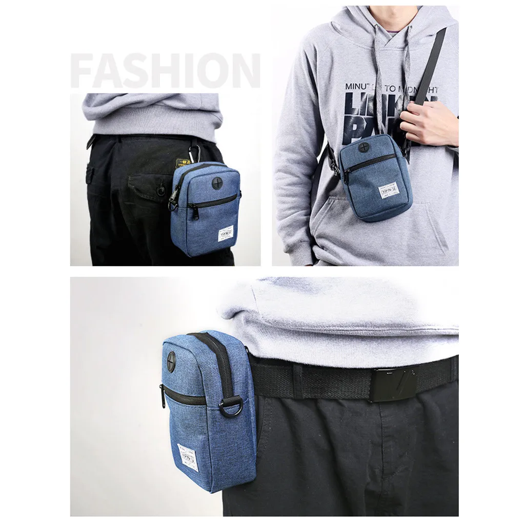 Men Mini Shoulder Multi-Function Mobile Phone Bag Outdoor Sports Bag Men's Messenger Small Bag Lightweight nylon quality new#F25