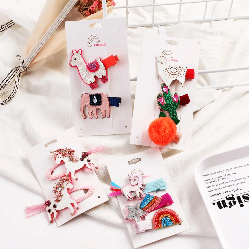 Детские заколки для волос с блестками в виде единорога|Аксессуары волос| |