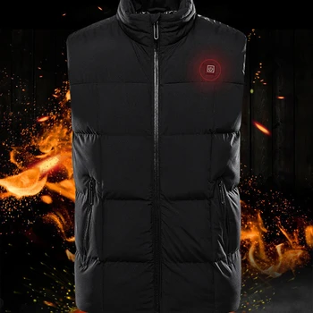 

Heated Jacket Outdoor Electric Heated Vest USB Heating Vest Winter Thermal Cloth Feather Camping Hiking Warm Hunting Vest Jacket