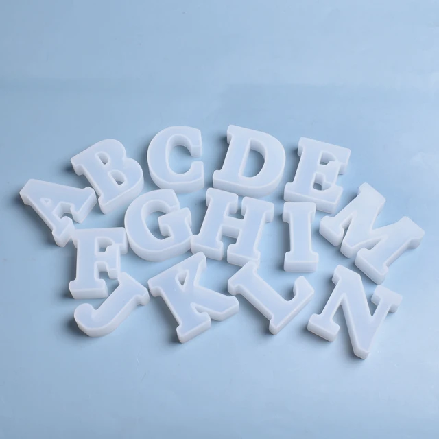 Silicone Letter Mold Epoxy Resin  Silicone Letter Moulds Resin - A-z Epoxy  Resin - Aliexpress