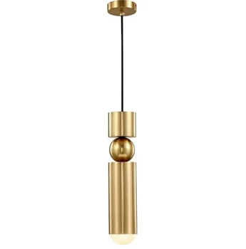 

E27 LED Pendant Light Bedside Gold Tube Hanging Lamp Bar Counter Kitchen Island Adjustable Suspension Lighting Fixtures