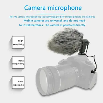

Portable 3.5mm Plug Camera Microphone Ultra-wide Audio For Canon DSLR Studio Vlog Condenser MIC Recording DV Sony Nikon I4T9