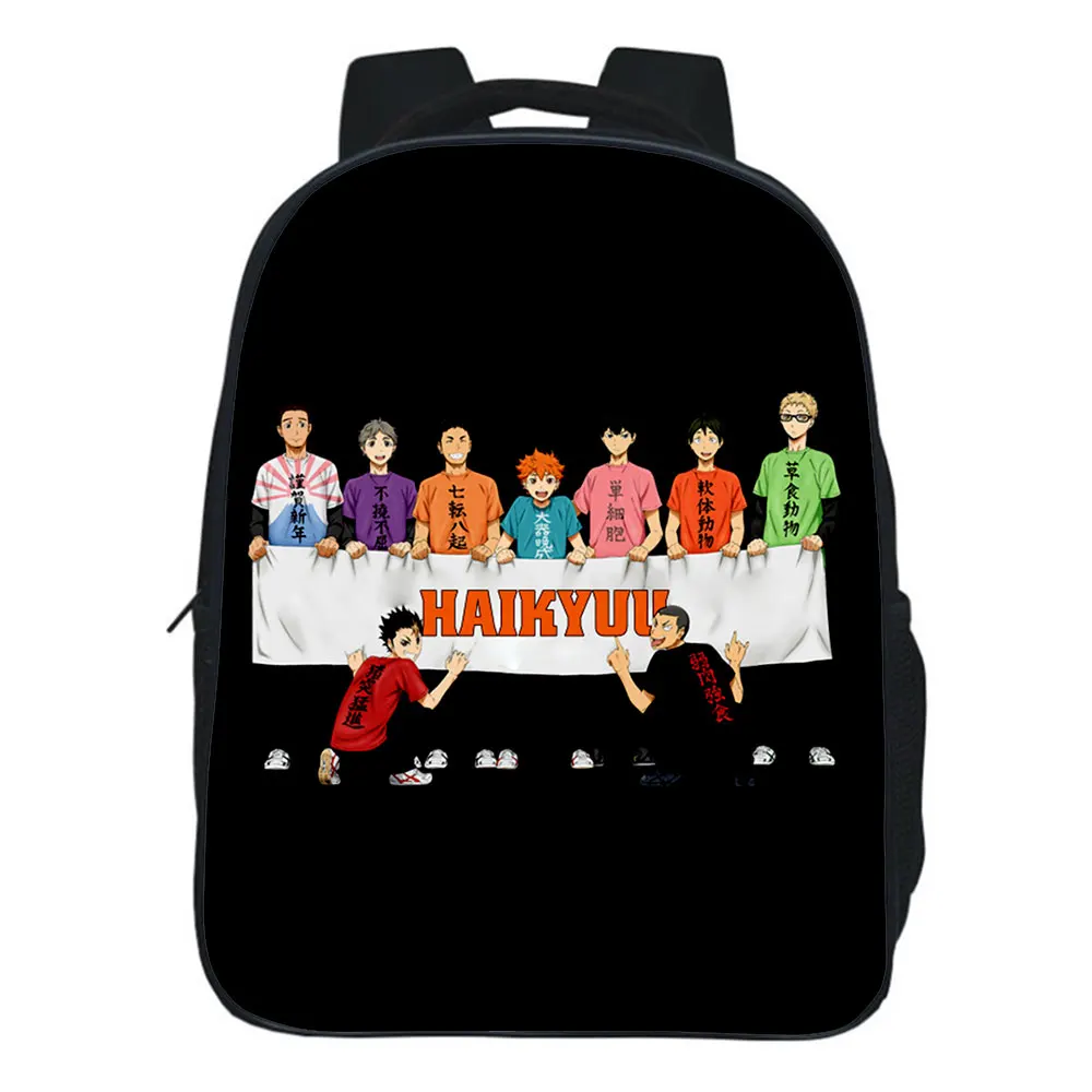 12 Inch Haikyuu Anime Children Backpack Student Schoolbag Boys Girls Shoulder Bags Orthopedic Mochila FLY OYA KAGEYAMA 9 2