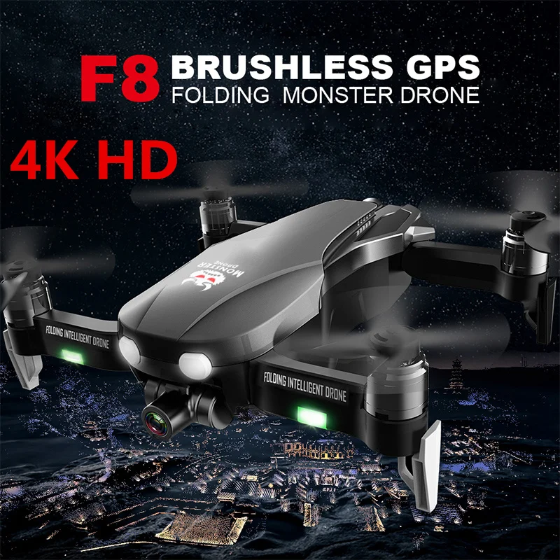 F8 профессиональный Дрон с камерой 4K HD двухосевой антивибрационный самостабилизирующийся шарнир gps WiFi FPV RC вертолет Квадрокоптер игрушки