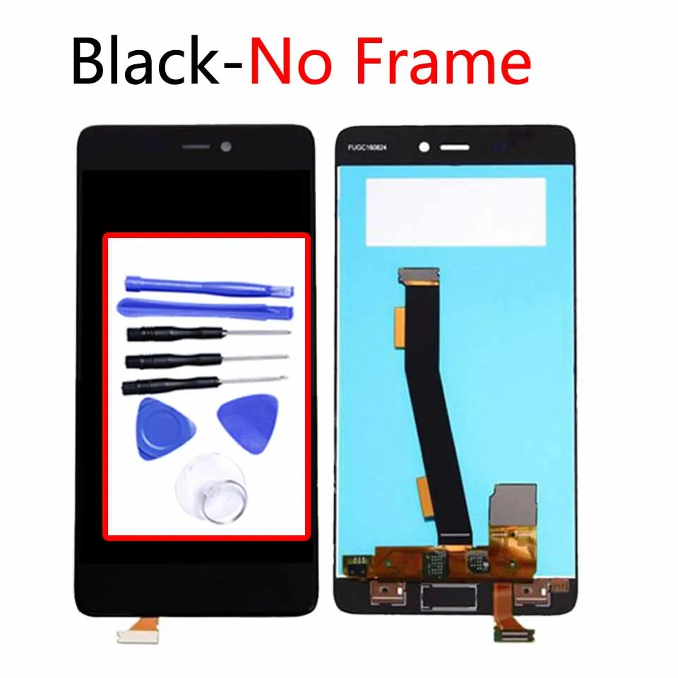 5,1" дисплей для Xiaomi mi 5s mi 5s lcd сенсорный экран дигитайзер с заменой рамки для Xiaomi mi 5s дисплей в сборе - Цвет: Black-No frame