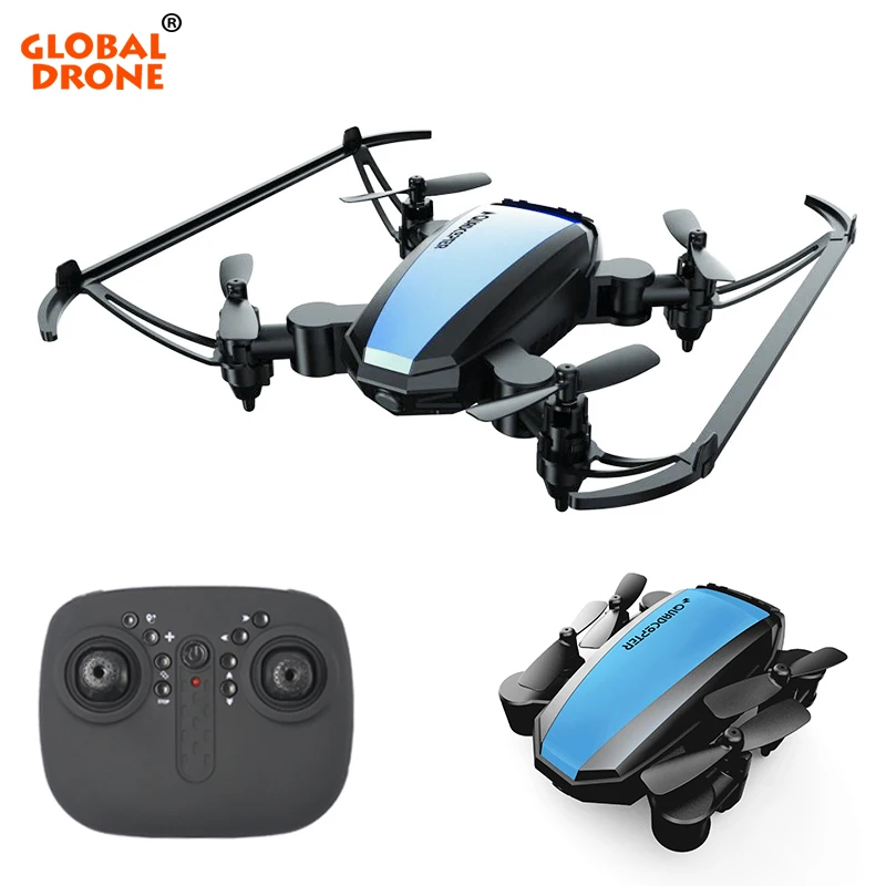 Global Drone Мини дроны складной Дрон RC вертолет Дрон X Pro Квадрокоптер VS S9W H36 - Цвет: Blue