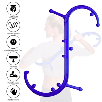 

Pain Relief S-Shaped Trigger Point Massage Stick Full Body Muscle Pain Relief Handheld Massage Stick Double Hook Massage Cane