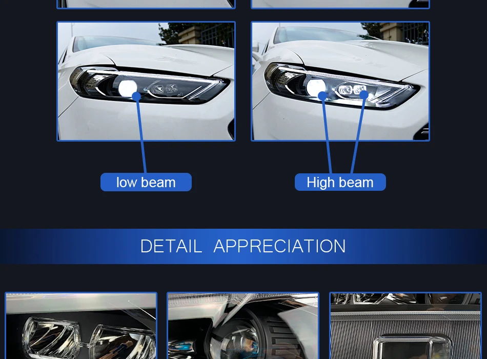 Автомобильный Стайлинг для Ford Fusion фары 2013- светодиодный налобный фонарь Dynami DRL сигнал Hella 5 Биксеноновые линзы проектора Hid D2H