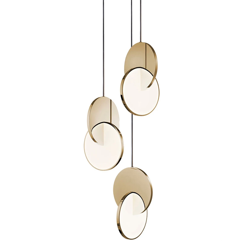 

art deco modern LED chandelier gold silver stainless steel lamp dinning room bar lighting,long LED staircase chandeliers