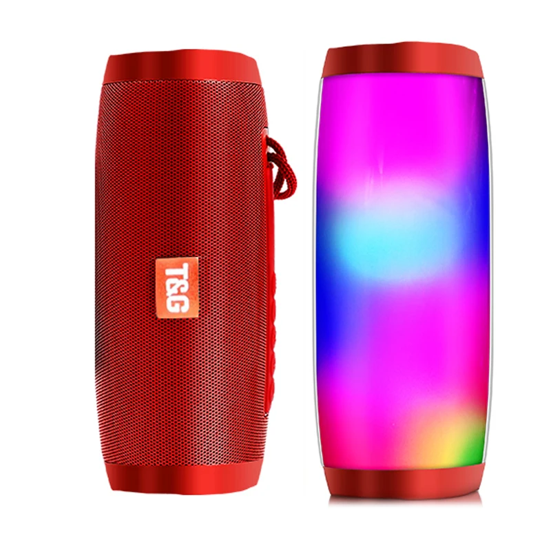 Powerful Portable Speakers Bluetooth Speaker Column Wireless Speaker with LED Night Light TF Card FM Radio Boombox Built in Mic