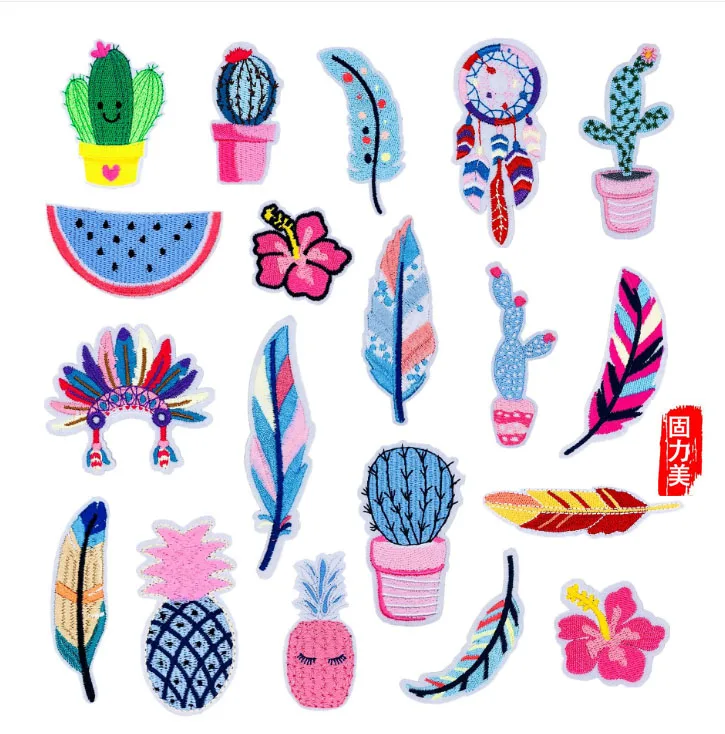 10 шт. пластырь с фантастическими перьями КАКТУСОМ ананасом цветком