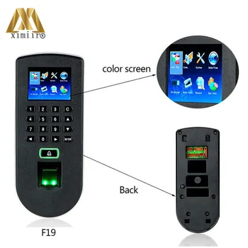 

TCP/IP Biometric Time Attendance Identify Access Controller F19 MF IC Card Time Clock TFT Color Screen
