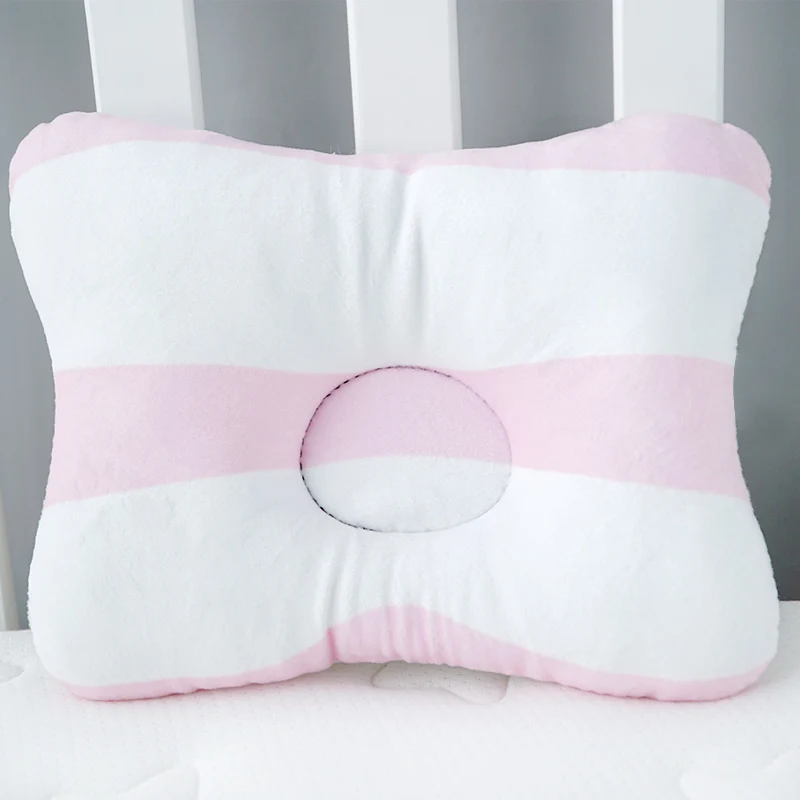 Pink strip Shujin детская подушка для защиты головы, подушка для новорожденных, коврик для сна с животным принтом, хлопковая детская подушка, позиционер для сна - Цвет: Pink strip