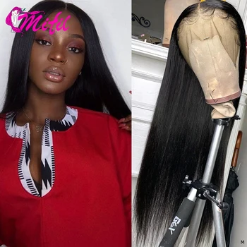 

13x6 Glueless Malaysian Lace Front Human Hair Wigs Transparent Frontal Wig Straight 150 Density Lace Front Wig Thick 13x4 Mifil