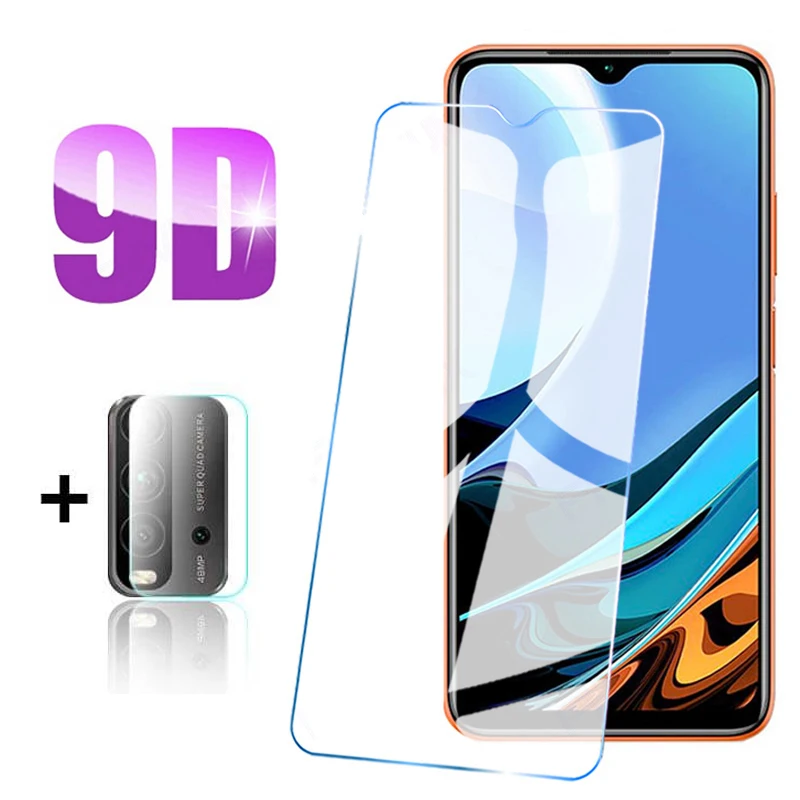 9D Full Cover For Xiaomi Redmi 9 9A 9C 9T Glass Camera Lens Screen Protector On Xiomi Redme T9 A9 C9 Protective Glas 3D Armor | Мобильные