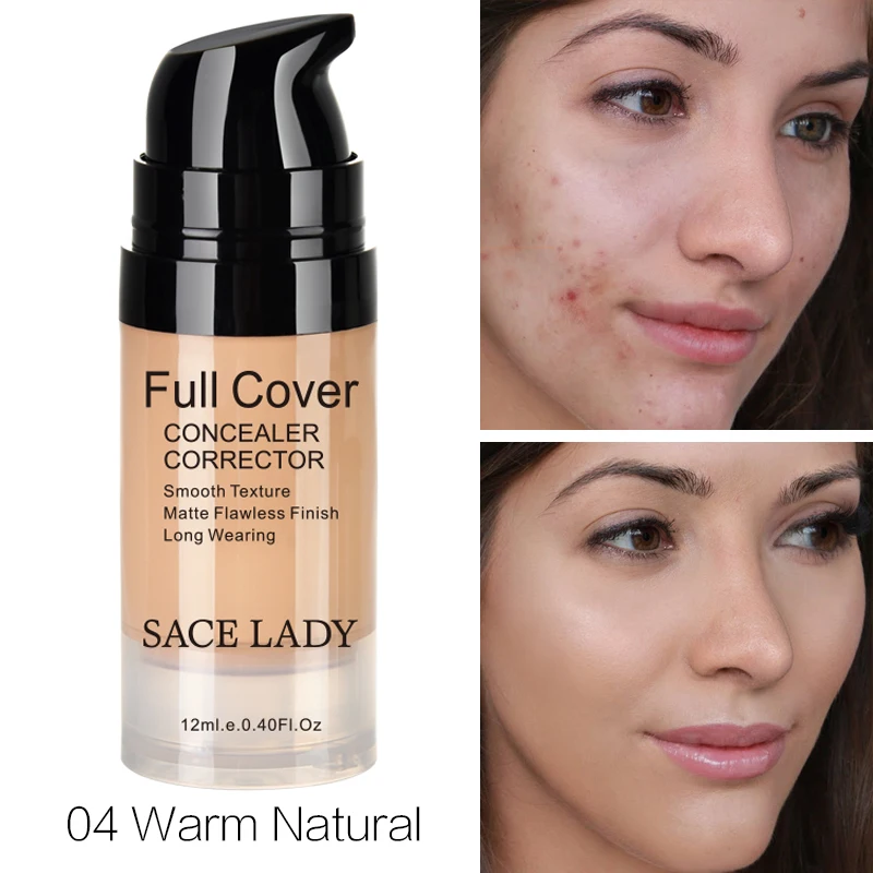 

SACE LADY 12ml Concealer Makeup concealer Full Cover Face color Corrector Waterproof long-lasting concealer palette Base TSLM1