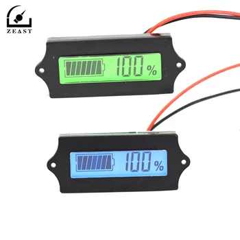 

ZEAST LCD Lithium Iron Phosphate Battery LiFePO4 Acid Lead Lithium Battery Capacity Indicator Digital Voltmeter Tester 12V