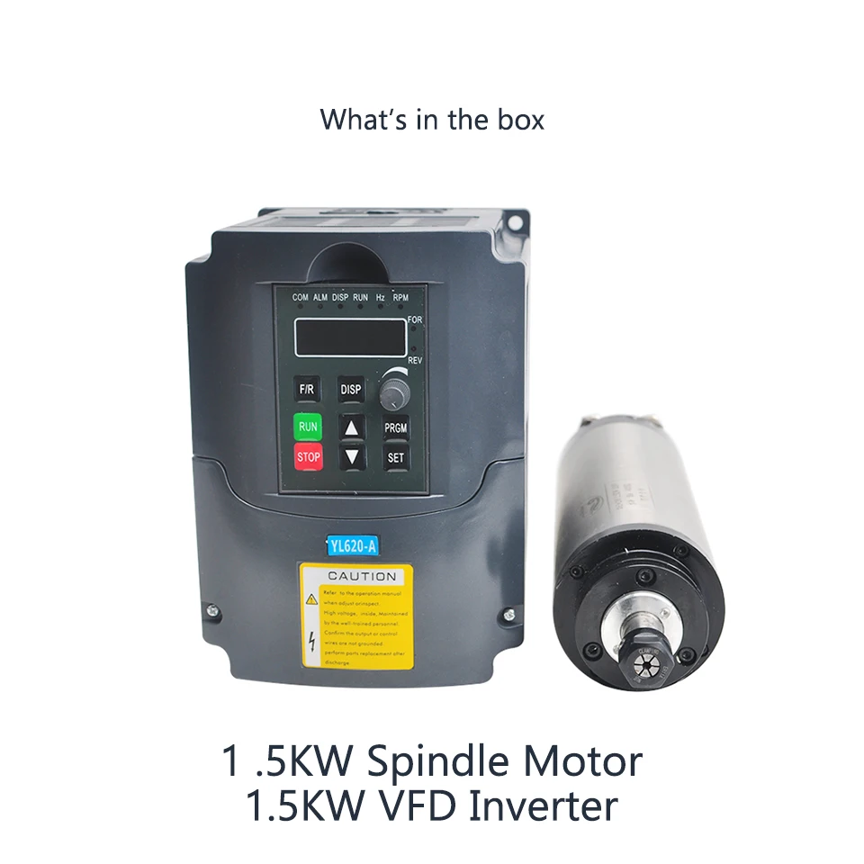 1.5KW Spindle Kit CNC шпиндель 1,5 кВт 220 В с воздушным охлаждением станок 65 мм фрезерный мотор 1,5 кВт VFD регулятор скорости инвертор ER11 цанговый гравировальный станок - Цвет: 1.5KW Spindle Kit