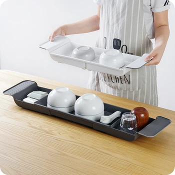 

Plastic Retractable Storage Rack Multifunctional Perforated Sink Drain Shelf Bathroom Finishing Tool Scalable Kitchen Accessorie
