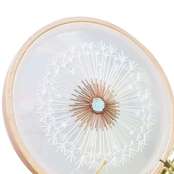 

Embroidery Kits for Beginners,Creative Dandelion Hand Embroidery Cross Stitch Needlepoint Crafts Kit with Color Pattern Cloth,Ba