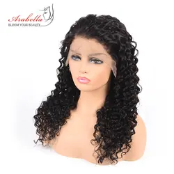 Бразильский глубокий волнистый 360 парик с фронтальным кружевом натуральный цвет Arabella Remy парики с волосами младенца 180 плотность