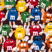 105 см Ширина M бобы M&M бобы хлопчатобумажная ткань для маленьких девочек одежда Домашний Комплект постельного белья наволочка DIY-BK756